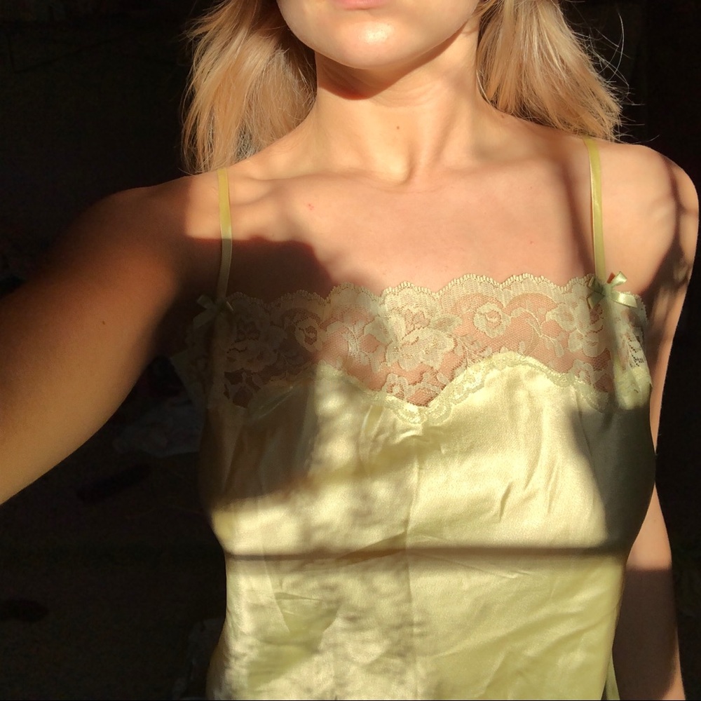 Vintage Victorias secret yellow slip dress